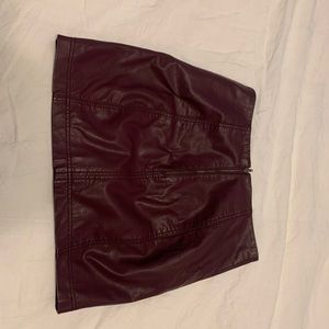 Vegan leather free people mini skirt